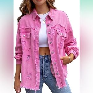Pink Denim Jacket